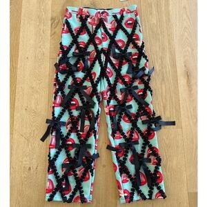 Kidill Innocence Collection Ribbon Pants in Green Black & Red - NWT